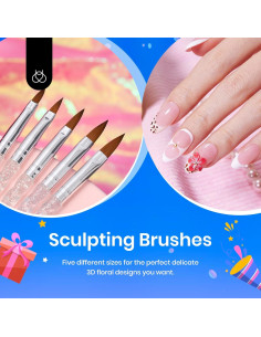 Set de Pinceles de Arte de Uñas Beetles 31pcs con Soporte 2