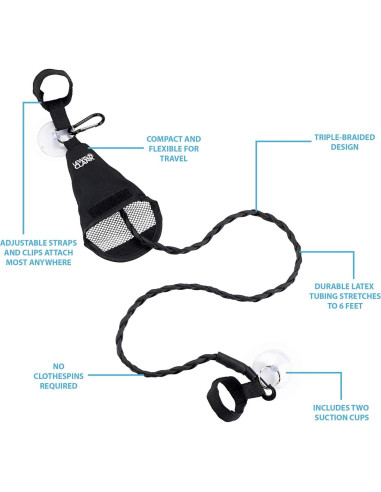 Cuerda de Ropa Ajustable Lewis N. Clark 1.83m para Viajes