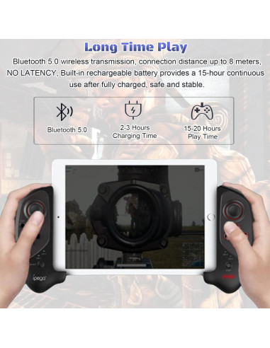 Controlador Inalámbrico Megadream para iPad y Android - Negro