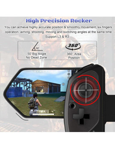 Controlador Inalámbrico Megadream para iPad y Android - Negro