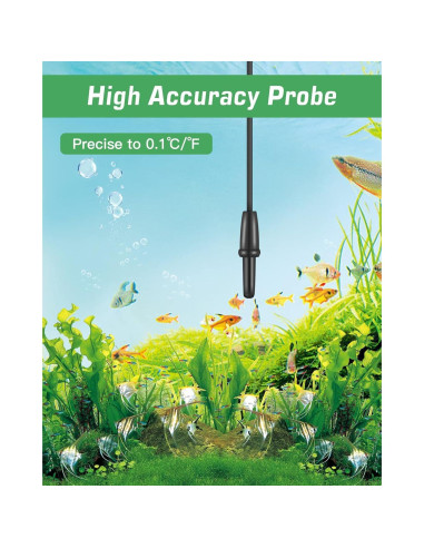 Termómetro Digital para Acuario Zacro ZDT1-AUX-1 LCD Grande