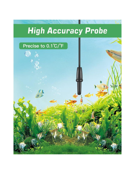 Termómetro Digital para Acuario Zacro ZDT1-AUX-1 LCD Grande