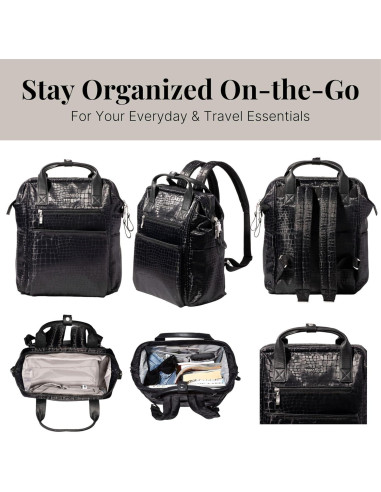 Mochila Baggallini Soho para Laptop Resistente al Agua - Negro