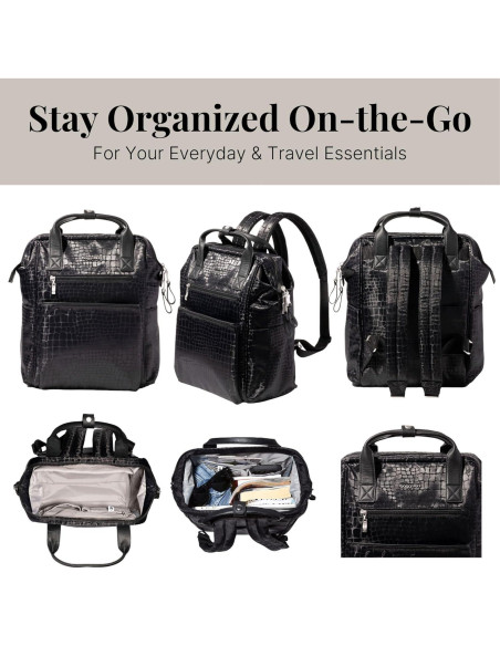 Mochila Baggallini Soho para Laptop Resistente al Agua - Negro