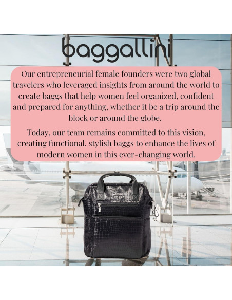 Mochila Baggallini Soho para Laptop Resistente al Agua - Negro