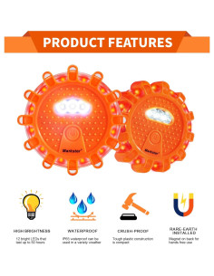 Luces de Advertencia LED Markstor MST-000 - Paquete de 3 2