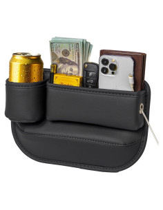 Organizador de Espacio entre Asientos ETZAR - Cuero Negro