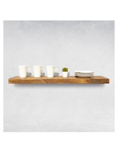 Estantes Flotantes Rústicos Urbandi, Juego de 2, Madera Sólida 30.48x15.24cm