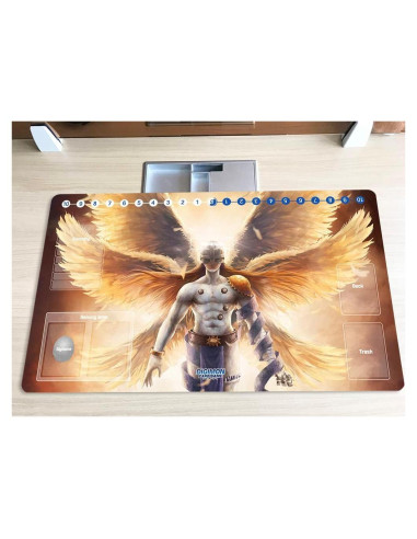Tapete de Juego Mlikemat Digimon Angemon 60x35 cm con Bolsa