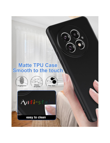 Funda de Silicona Foluu para OnePlus 13 5G - Antideslizante, Negra Funda de Silicona Foluu para OnePlus 13 5G - Antideslizante, Negra