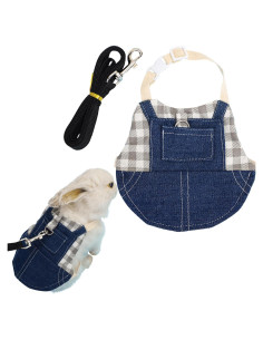 Arnés y Correa para Conejo Copfeu Gris Talla S Ajustable