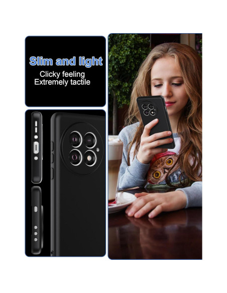 Funda de Silicona Foluu para OnePlus 13 5G - Antideslizante, Negra Funda de Silicona Foluu para OnePlus 13 5G - Antideslizante, Negra