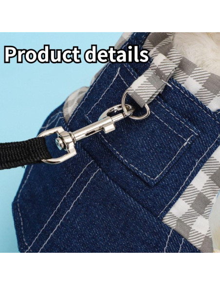 Arnés y Correa para Conejo Copfeu Gris Talla S Ajustable