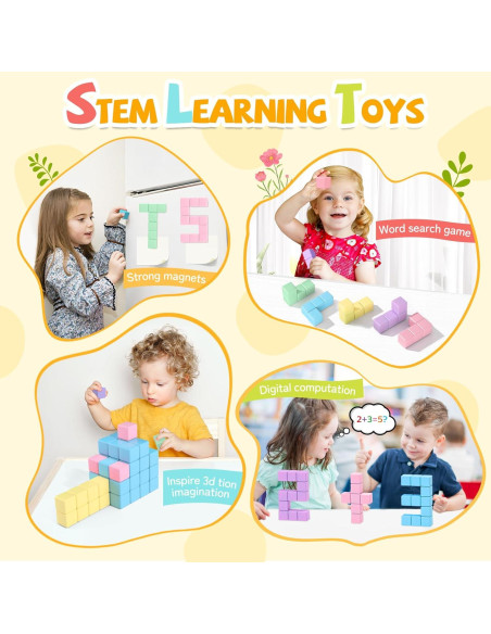 45PCS Bloques Magnéticos Montessori SYSKENI para Niños 2-8 Años