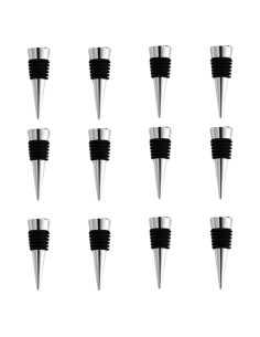 Tapones de vino reutilizables ENLAYER 12 Pcs acero y goma