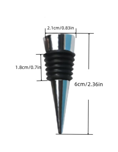 Tapones de vino reutilizables ENLAYER 12 Pcs acero y goma