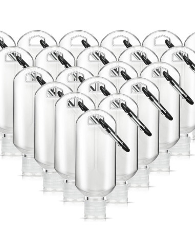 Juego de 8 Botellas de Viaje 50 ml VHOPMORE con Llavero