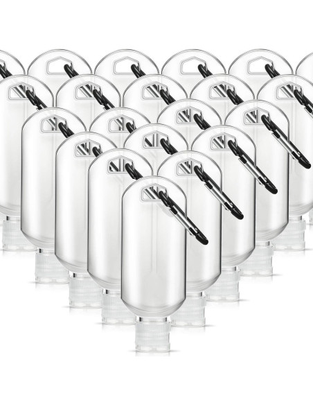 Juego de 8 Botellas de Viaje 50 ml VHOPMORE con Llavero