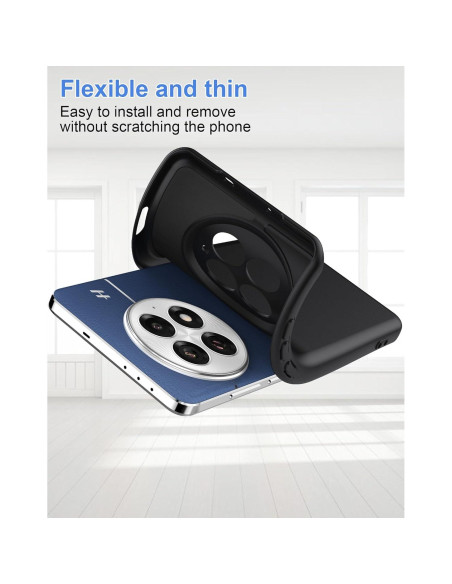 Funda de Silicona Foluu para OnePlus 13 5G - Antideslizante, Negra Funda de Silicona Foluu para OnePlus 13 5G - Antideslizante, Negra