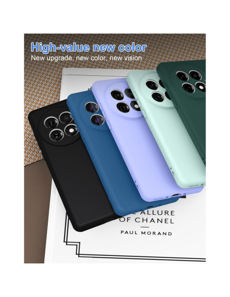 Funda de Silicona Foluu para OnePlus 13 5G - Antideslizante, Negra Funda de Silicona Foluu para OnePlus 13 5G - Antideslizante, Negra