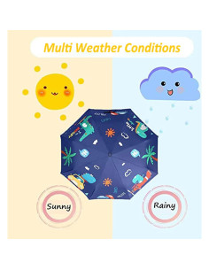 Paraguas Automático Plegable para Niños Hannstar - Diseño Gatito 2