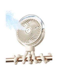 Ventilador Portátil SWEETFULL con Rocío para Bebés - 4 Velocidades, Recargable, Silencioso, Beige
