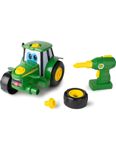 Juguete de Construcción John Deere Tractor Johnny 16 Piezas
