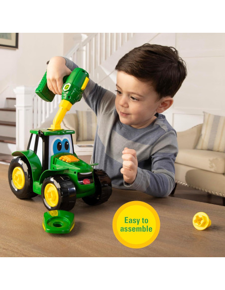 Juguete de Construcción John Deere Tractor Johnny 16 Piezas