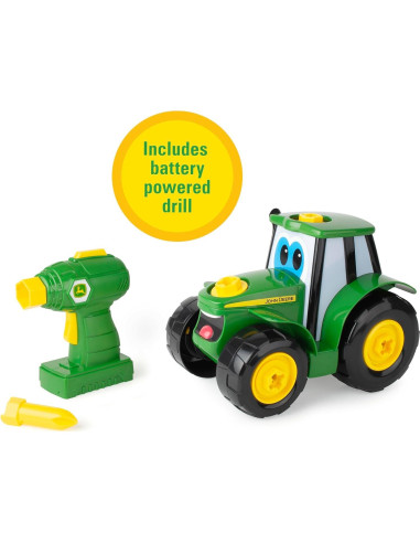 Juguete de Construcción John Deere Tractor Johnny 16 Piezas