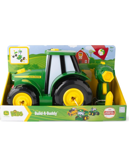 Juguete de Construcción John Deere Tractor Johnny 16 Piezas