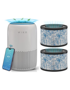 Purificador de Aire MIKO 2024 para Hogar y Dormitorio, WiFi, Filtro HEPA