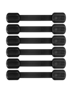 Candados de Seguridad Oxlay para Bebés - 6 Unidades Negro