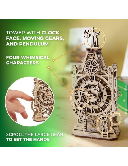 Rompecabezas 3D UGEARS Vieja Torre del Reloj - Modelo Mecánico