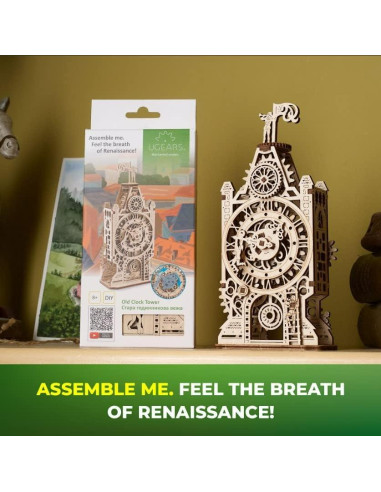 Rompecabezas 3D UGEARS Vieja Torre del Reloj - Modelo Mecánico