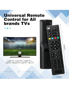 Paquete de 5 Controles Remotos Universales para TV Saysurey 2