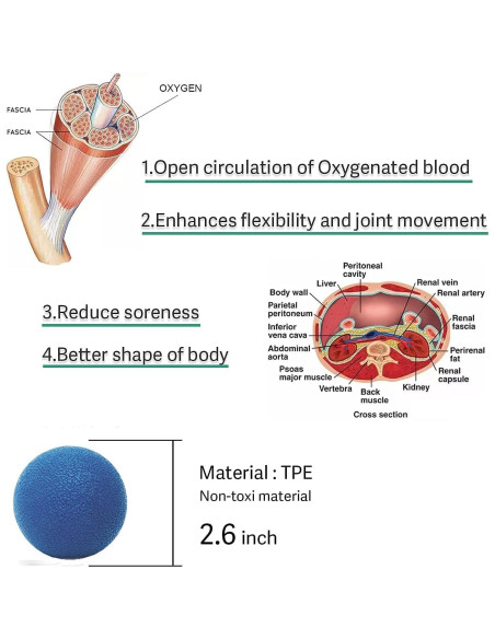 Bola de Masaje Comfyon para Alivio de Fascitis Plantar 6.6cm