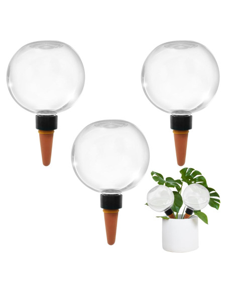3 Esferas de Riego Automático Gewosi 500 ml para Plantas