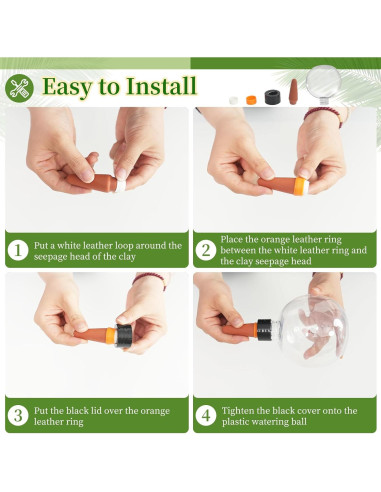 3 Esferas de Riego Automático Gewosi 500 ml para Plantas