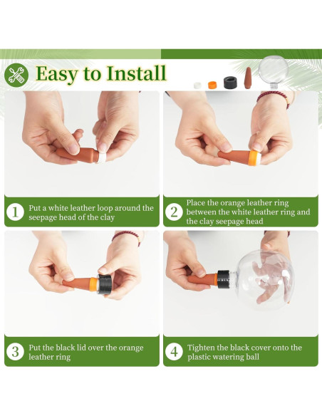 3 Esferas de Riego Automático Gewosi 500 ml para Plantas