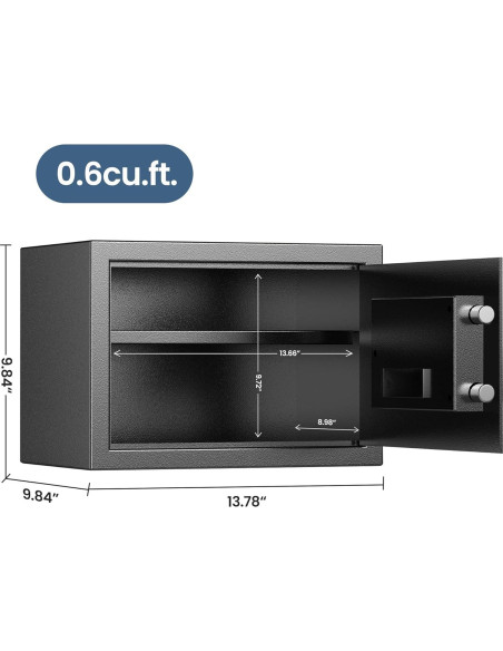 Caja de Seguridad Locksworth 0.6 Pies Cúbicos con Alarma