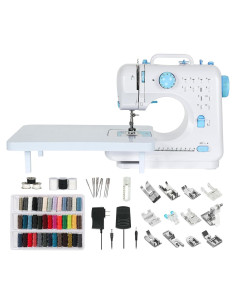 Máquina de Coser Mini Tidjani 505A con 12 Puntadas y 13 Pies