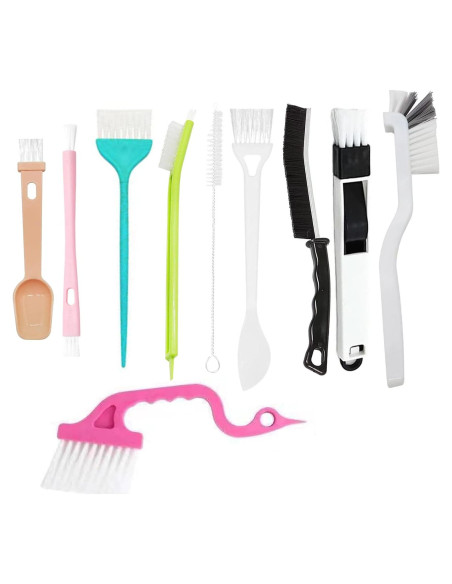 Juego de cepillos de limpieza CONOVOZON 10 piezas ergonómico