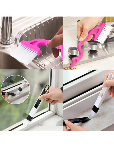 Juego de cepillos de limpieza CONOVOZON 10 piezas ergonómico