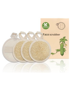 Esponjas Faciales de Lufa Natural YOTDHUO - Paquete de 4