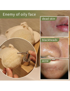 Esponjas Faciales de Lufa Natural YOTDHUO - Paquete de 4 2
