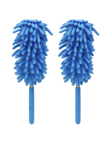 Plumero Telescópico de Microfibra zdyCGTime - 2 Paquete Azul