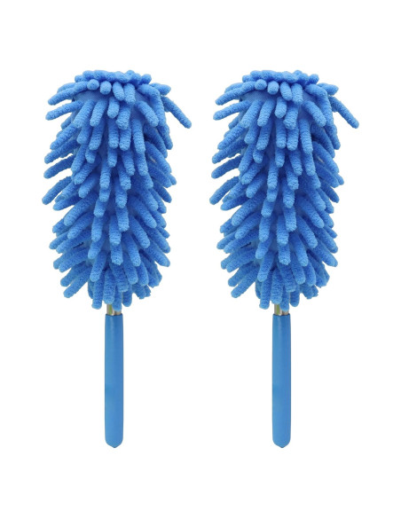 Plumero Telescópico de Microfibra zdyCGTime - 2 Paquete Azul