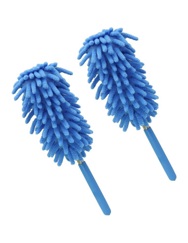 Plumero Telescópico de Microfibra zdyCGTime - 2 Paquete Azul