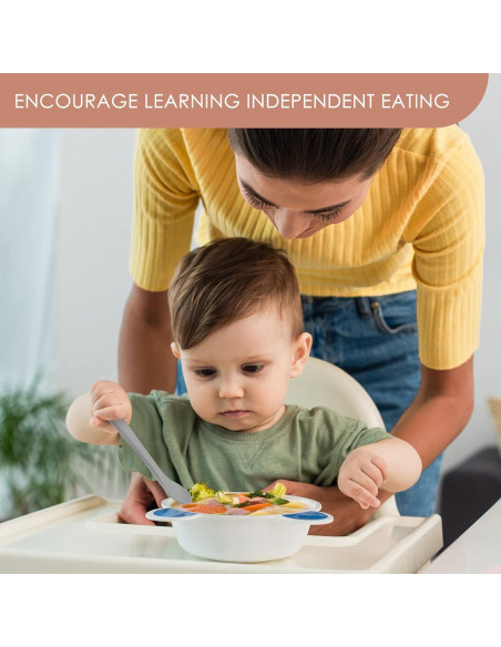 Cucharas de Silicona para Bebés NETANY - 6 Piezas Suaves y Flexibles Cucharas de Silicona para Bebés NETANY - 6 Piezas Suaves y Flexibles