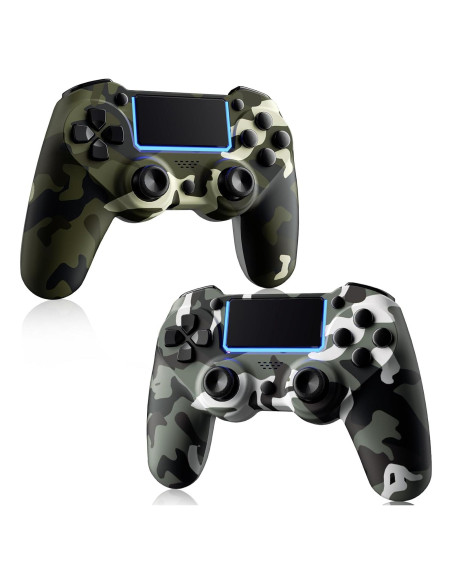 Controladores Inalámbricos KDYGPDCT para PS4/PS3 - 2 Pack Verde y Gris